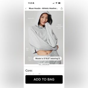 ALO muse set hoodie xs joggers xxs Yoga blue Gray Ribbed Top and joggers